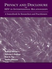 Enlarge image Cover: Privacy and Disclosure of Hiv in interpersonal Relationships - Routledge