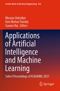 Enlarge image Cover: Applications of Artificial Intelligence and Machine Learning - Springer