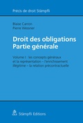 Cover: Droit des obligations ? Partie g&eacute;n&eacute;rale - St&auml;mpfli Verlag
