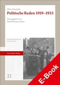 Bild: Politische Reden 1919-1933 - Franz Steiner Verlag