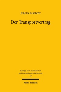 Enlarge image Cover: Der Transportvertrag - Mohr Siebeck