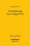 Cover: Unterhaltsrang und -r&uuml;ckgriff I/II - Mohr Siebeck