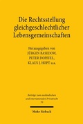 Cover: Die Rechtsstellung gleichgeschlechtlicher Lebensgemeinschaften - Mohr Siebeck