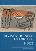 Cover: Rivista ticinese di diritto I-2022 - Helbing & Lichtenhahn