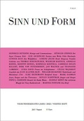 Cover: Sinn und Form 4/2022 - SINN und FORM