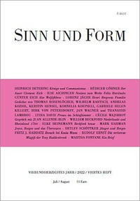 Enlarge image Cover: Sinn und Form 4/2022 - SINN und FORM