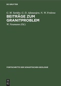 Cover: Beitr&auml;ge zum Granitproblem - De Gruyter