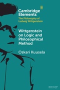 Cover: Wittgenstein on Logic and Philosophical Method - Cambridge University Press