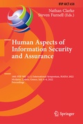 Cover: Human Aspects of Information Security and Assurance - Springer