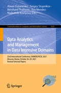 Cover: Data Analytics and Management in Data Intensive Domains - Springer