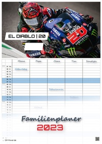Abbildung von: EL DIABLO | 20 - Fabio Quartararo - 2023 - Kalender | MotoGP DIN A3 - (Familienplaner) - GP-Fever.de