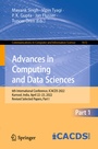 Cover: Advances in Computing and Data Sciences - Springer