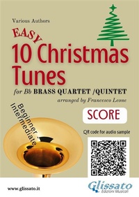 Abbildung von: Brass Quartet/Quintet score of  "10 Easy Christmas Tunes" - Glissato Edizioni Musicali
