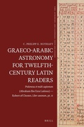 Cover: Graeco-Arabic Astronomy for Twelfth-Century Latin Readers - Brill