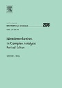 Cover: Nine Introductions in Complex Analysis - Revised Edition - Elsevier