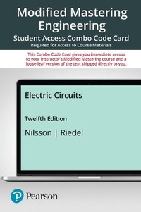 Enlarge image Cover: Modified Mastering Engineering with Pearson Etext -- Combo Access Card -- For Electric Circuits - Pearson