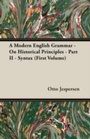 Cover: A Modern English Grammar on Historical Principles - Routledge