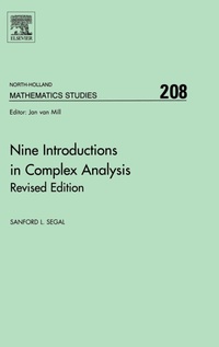 Enlarge image Cover: Nine Introductions in Complex Analysis - Revised Edition: Volume 208 - Elsevier