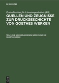 Cover: Die Nachgelassenen Werke und die Quartausgabe - De Gruyter