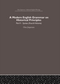 Enlarge image Cover: A Modern English Grammar on Historical Principles - Routledge