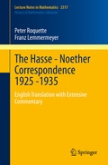 Cover: The Hasse - Noether Correspondence 1925 -1935 - Springer