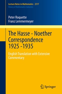 Abbildung von: The Hasse - Noether Correspondence 1925 -1935 - Springer