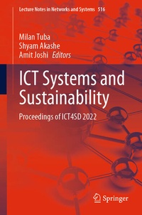 Enlarge image Cover: ICT Systems and Sustainability - Springer