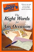 Cover: The Complete Idiot's Guide to the Right Words for Any Occasion - DK