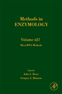 Enlarge image Cover: MicroRNA Methods: Volume 427 - Academic Press