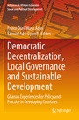 Cover: Democratic Decentralization, Local Governance and Sustainable Development - Springer