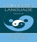 Cover: Children's Language - Psychology Press Ltd