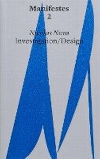 Enlarge image Cover: Investigation/Design - Haute ecole d'art et de design - Geneve