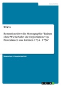Cover: Rezension ueber die Monographie "Reisen ohne Wiederkehr - GRIN Verlag