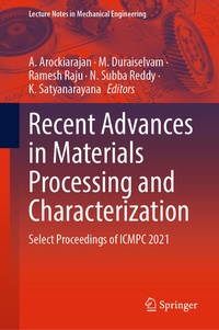 Enlarge image Cover: Recent Advances in Materials Processing and Characterization - Springer