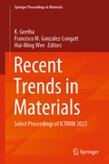 Cover: Recent Trends in Materials - Springer
