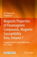 Cover: Magnetic Properties of Paramagnetic Compounds, Magnetic Susceptibility Data, Volume 7 - Springer