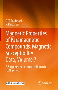 Abbildung von: Magnetic Properties of Paramagnetic Compounds, Magnetic Susceptibility Data, Volume 7 - Springer