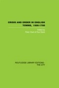 Cover: Crisis and Order in English Towns 1500-1700 - Routledge