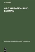 Cover: Organisation und Leitung - De Gruyter