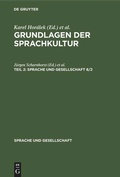 Cover: Grundlagen der Sprachkultur. Teil 2 - De Gruyter