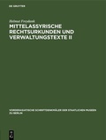 Cover: Mittelassyrische Rechtsurkunden und Verwaltungstexte II - De Gruyter