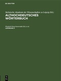 Cover: Althochdeutsches W&ouml;rterbuch / Althochdeutsches W&ouml;rterbuch. Lieferung 3 - De Gruyter