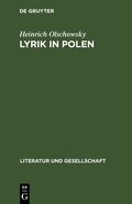 Cover: Lyrik in Polen - De Gruyter