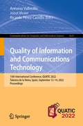 Cover: Quality of Information and Communications Technology - Springer