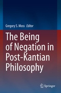 Cover: The Being of Negation in Post-Kantian Philosophy - Springer