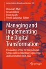 Cover: Managing and Implementing the Digital Transformation - Springer