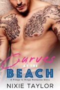 Cover: Curves at the Beach (Flings to Rings, #2) - Flings to Rings