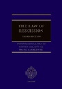 Cover: The Law of Rescission - Oxford University Press