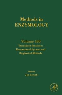 Enlarge image Cover: Translation Initiation: Reconstituted Systems and Biophysical Methods - Academic Press