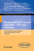Cover: Database and Expert Systems Applications - DEXA 2022 Workshops - Springer